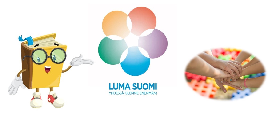LUMA-keskuksen logo ja teksti "Yhdessä olemme enemmän"
