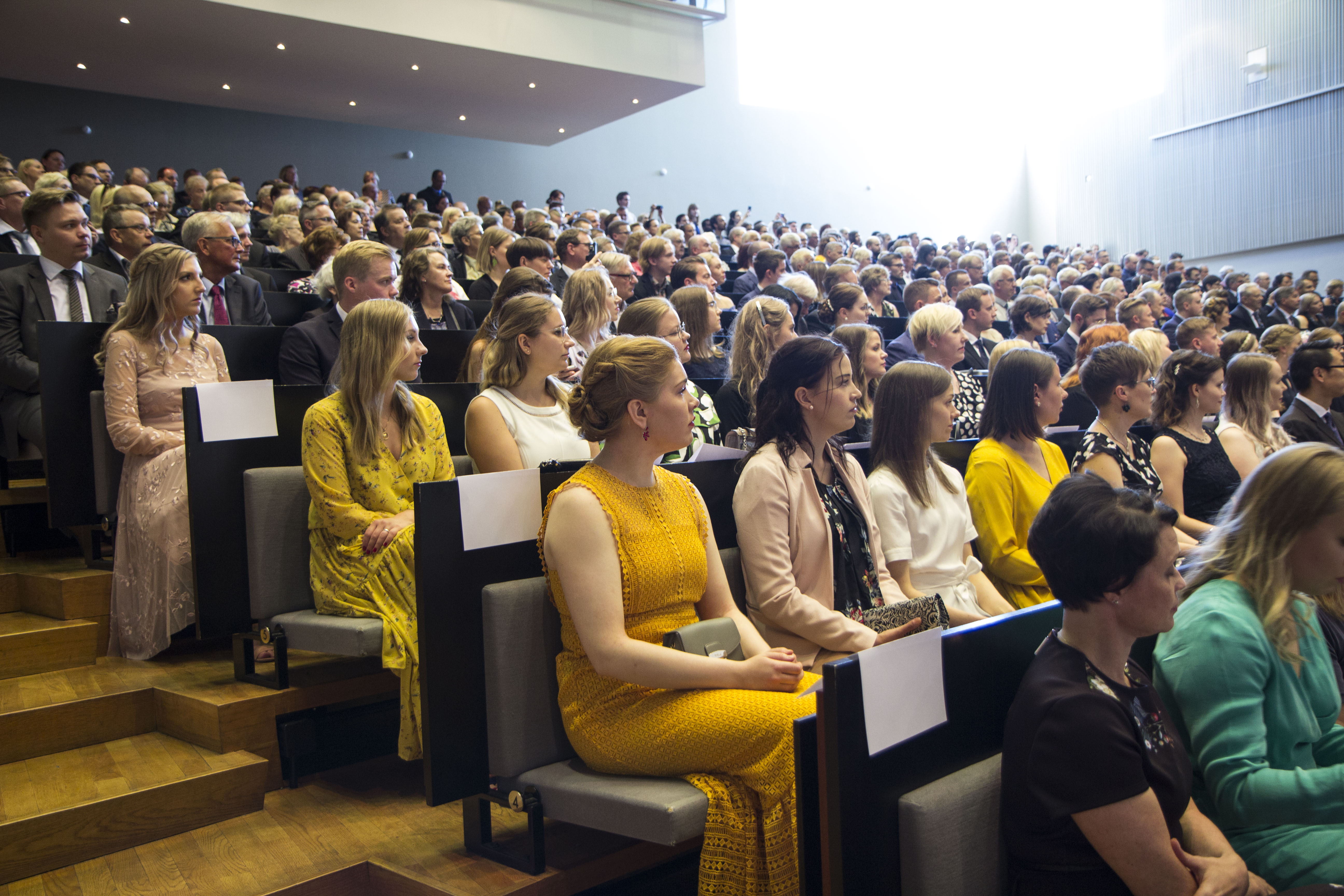 Audience in 2019 Publiikki graduation event