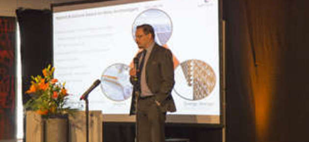 Ympäristöliiketoiminnan johtaja Juha Kytölä Wärtsilä Marine Solutionsista kertoi hybridiratkaisuista energiantuotannossa.