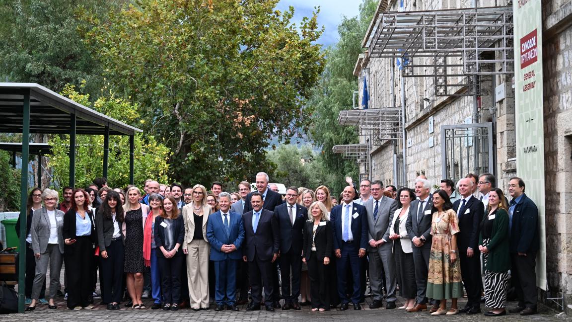 A group photo of EUNICE alliance's Rectors and other university representatives 