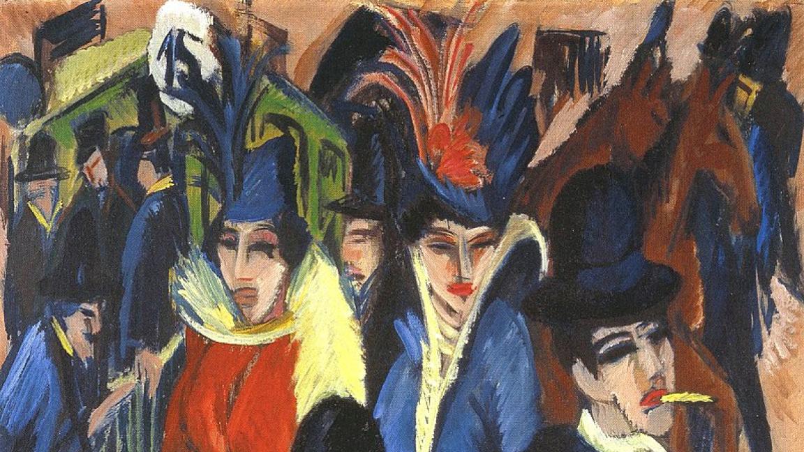 Ernst Ludwig Kirchner (1880-1938): Katunäkymä Berliinistä (1913)