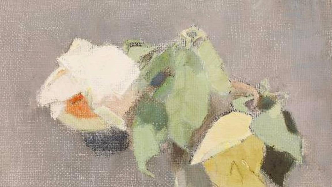 Helene Schjerfbeck (1862-1946): Keltaisia ruusuja (1942)