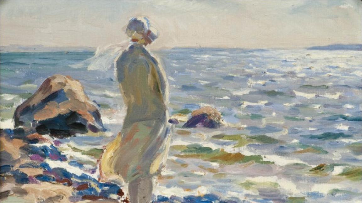 Santeri Salokivi (1886-1940): Nainen rannalla (1929)