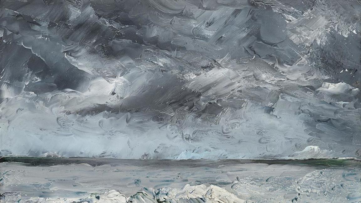 August Strindberg (1849-1912): Ahtojäätä rannalla (1892)