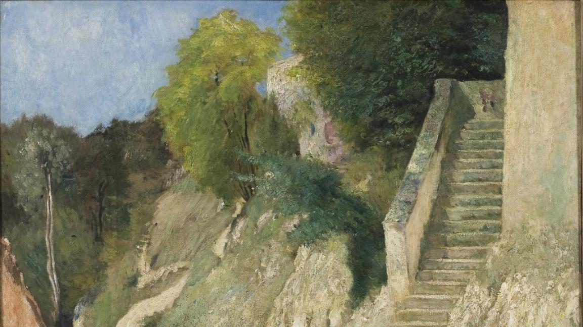 Carl Fredrik Hill (1849-1911): Porraskatu Montigny-sur-Loingissa (1876)