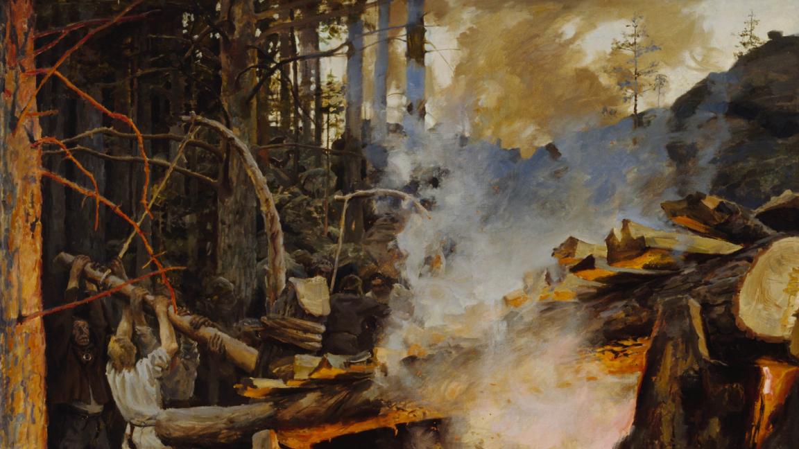 Akseli Gallen-Kallela (1865-1931): Sammon taonta (1893)