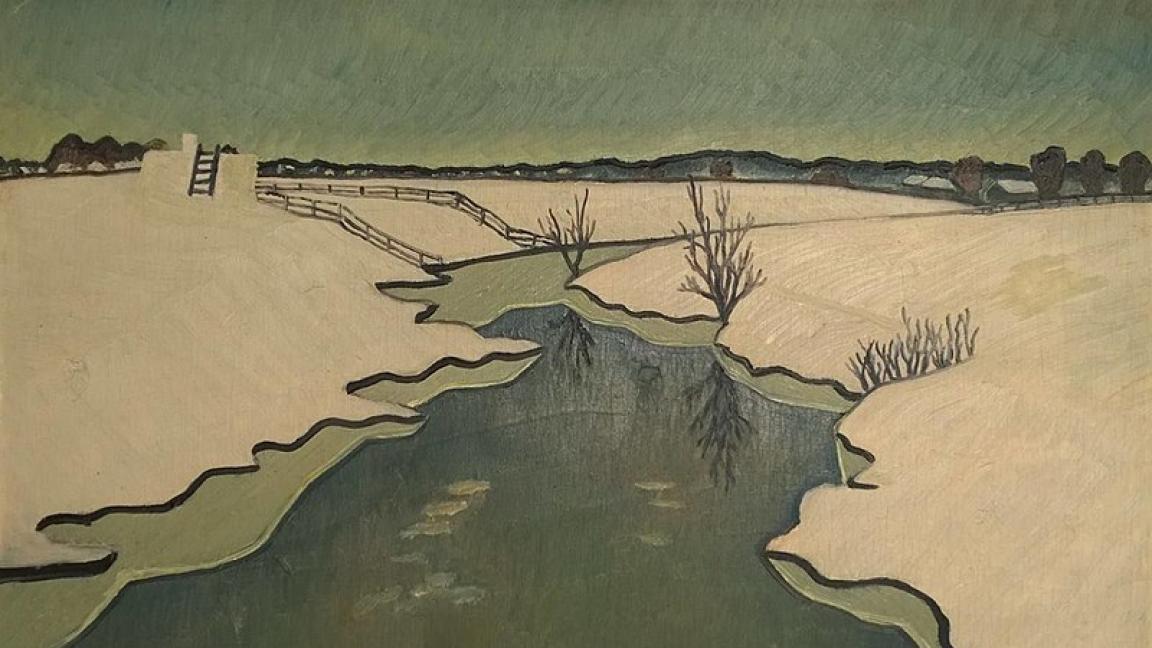 Vilho Lampi (1898-1936): Talvimaisema Liminganjoelta (1929)