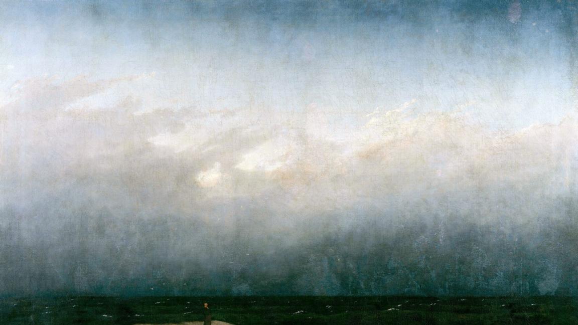 Caspar David Friedrich (1774-1840): Munkki meren rannalla (1808-1810)