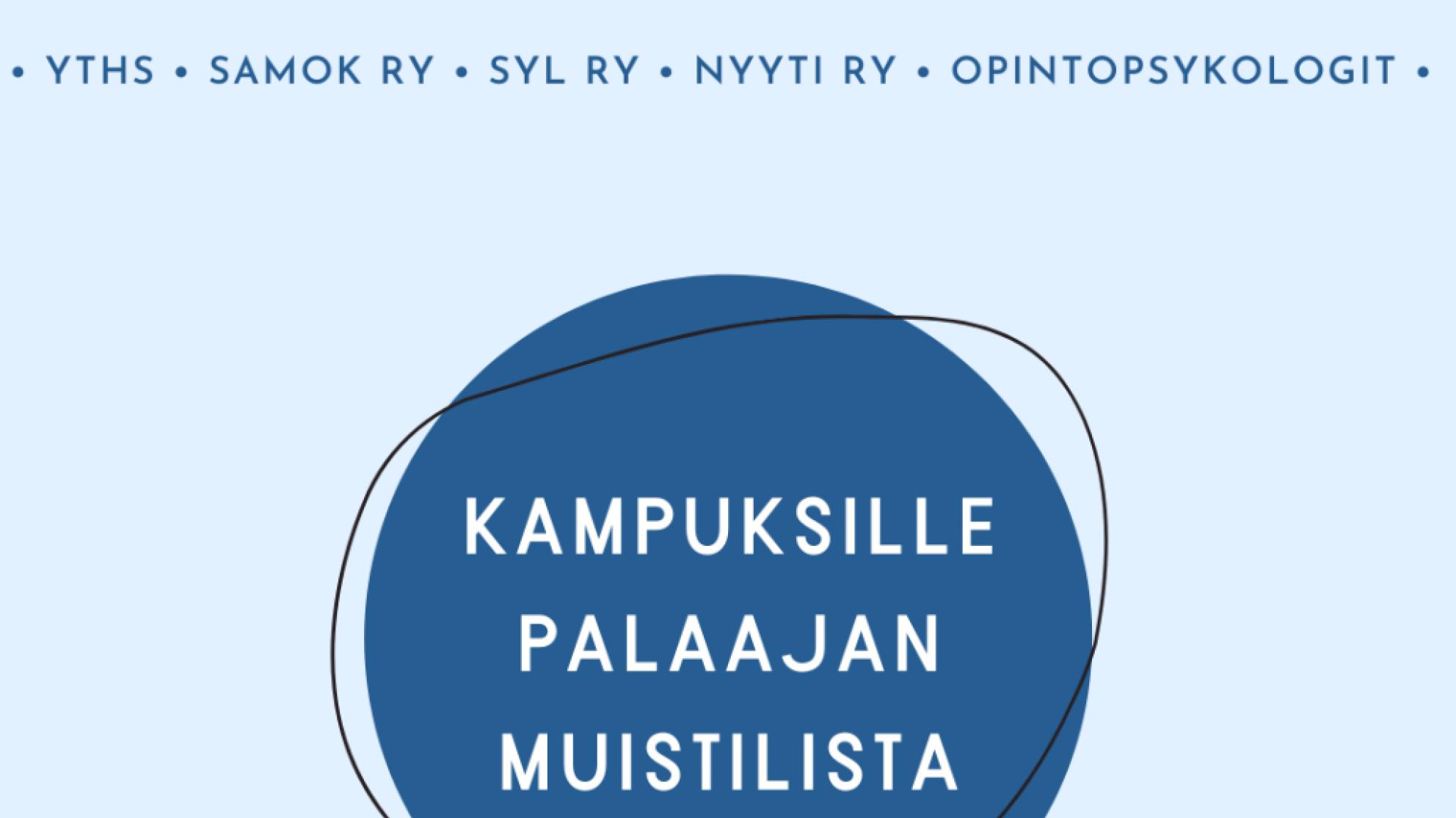 Kampuksille palaajan muistilista - Back to campus checklist