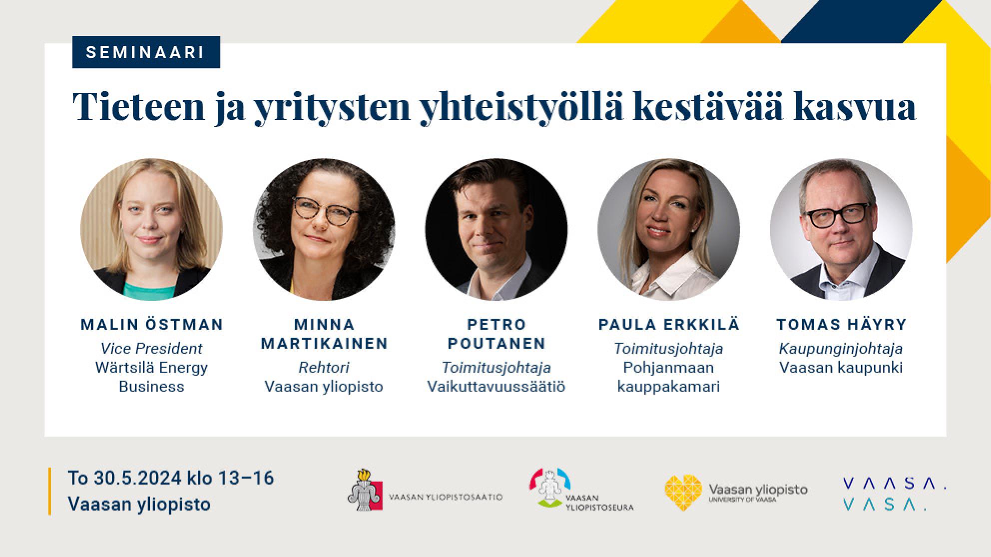 seminaari tieteen ja yritysten yhteistyöllä kestävää kasvua
