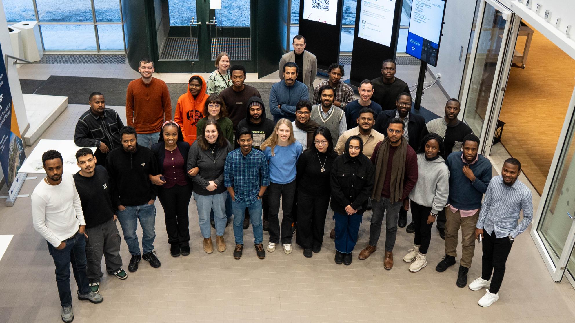 Group of students taking part in Winter School held at the University of Vaasa