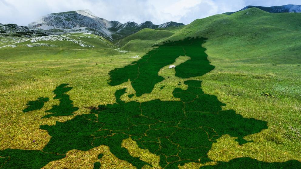 Eurooppa vihreällä niityllä, kuva Gerd Altmann, Pixabay