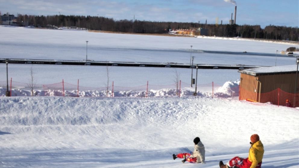 Winter sledding
