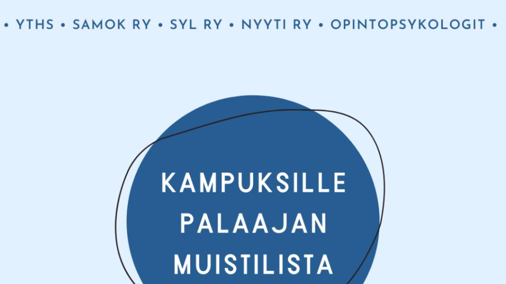 Kampuksille palaajan muistilista - Back to campus checklist