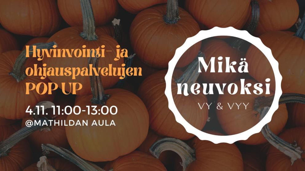 Hyvinvointi- ja ohjauspalveluiden pop up