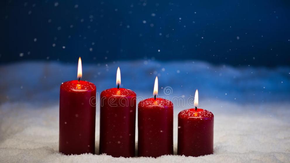 Candles in snow Candles in snow