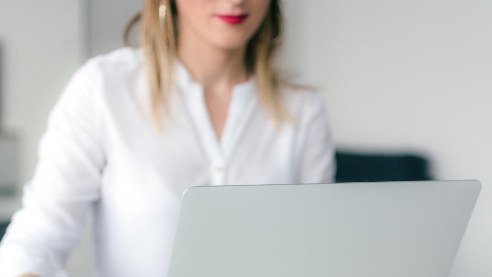 woman with laptop