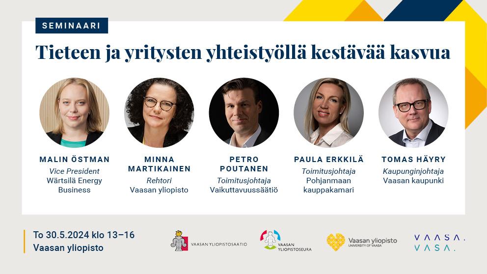 seminaari tieteen ja yritysten yhteistyöllä kestävää kasvua