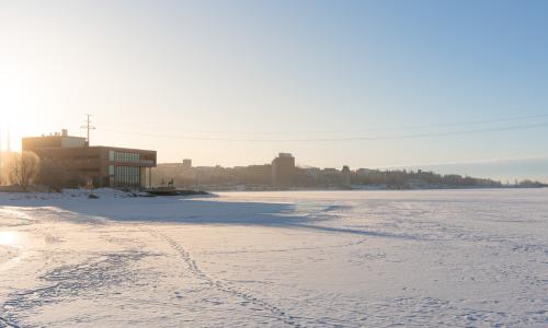 Vaasan yliopisto kampusranta talvi 2024