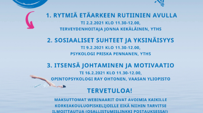 Selviytymisvinkit etäarkeen -webinaarisarja