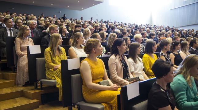 Audience in 2019 Publiikki graduation event