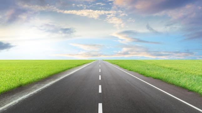 A road with a clear target