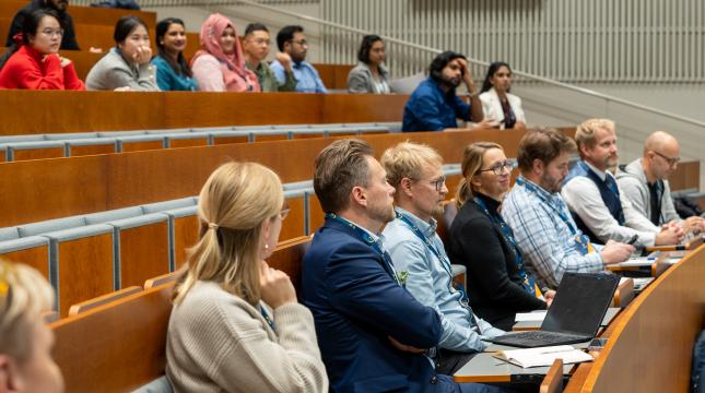 Audience in Wolff auditorium