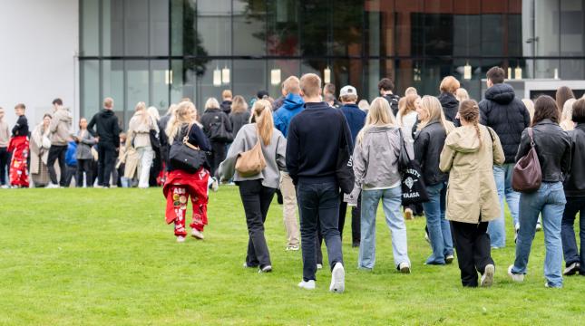 Opiskelijat kampuksella. 