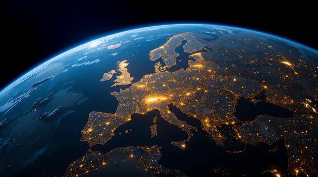 View of Europe from space. 