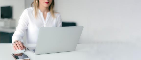 woman with laptop
