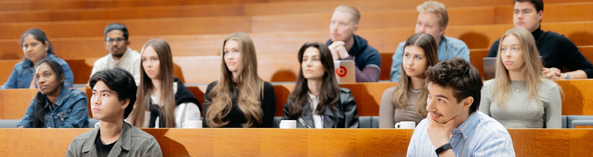 Students at a lecture on campus