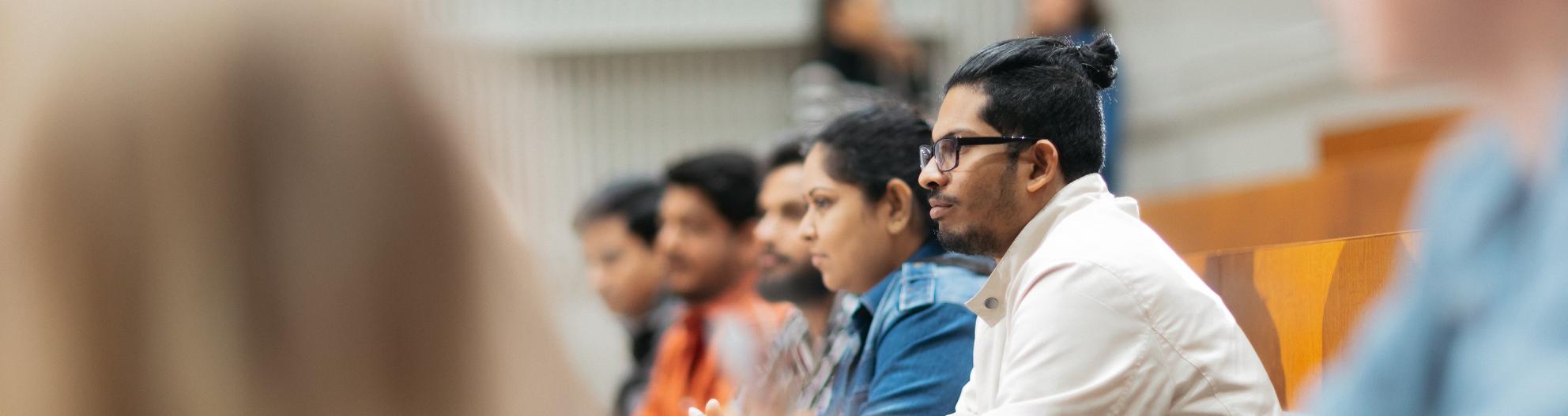 Students listening on lecture