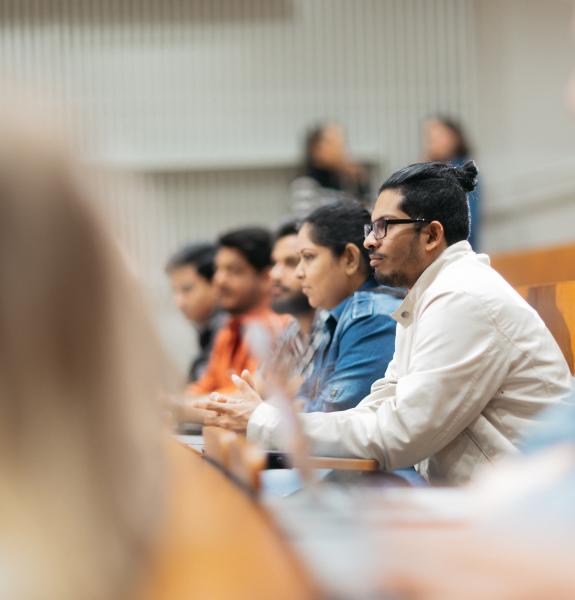 Students listening on lecture