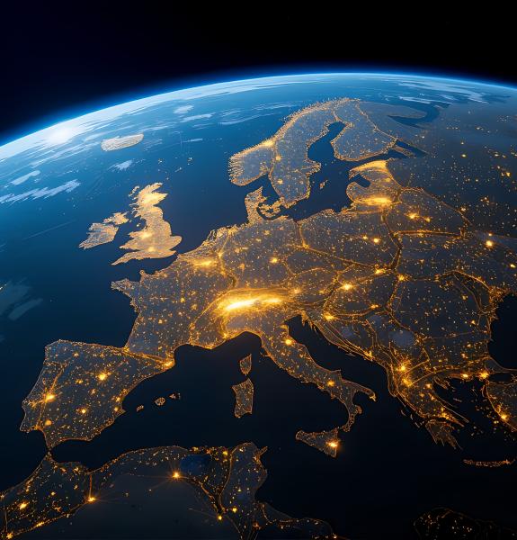 View of Europe from space.