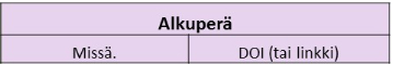 Alkuperä