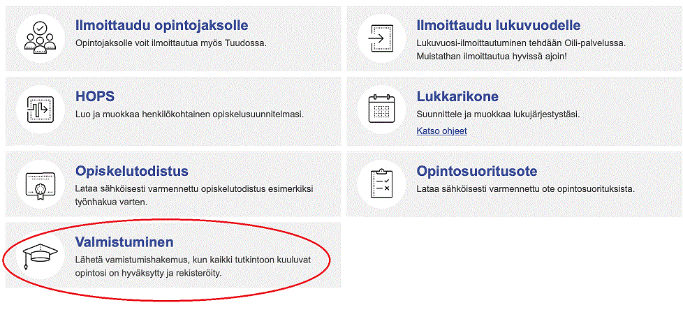 Valmistuminen-kuvake