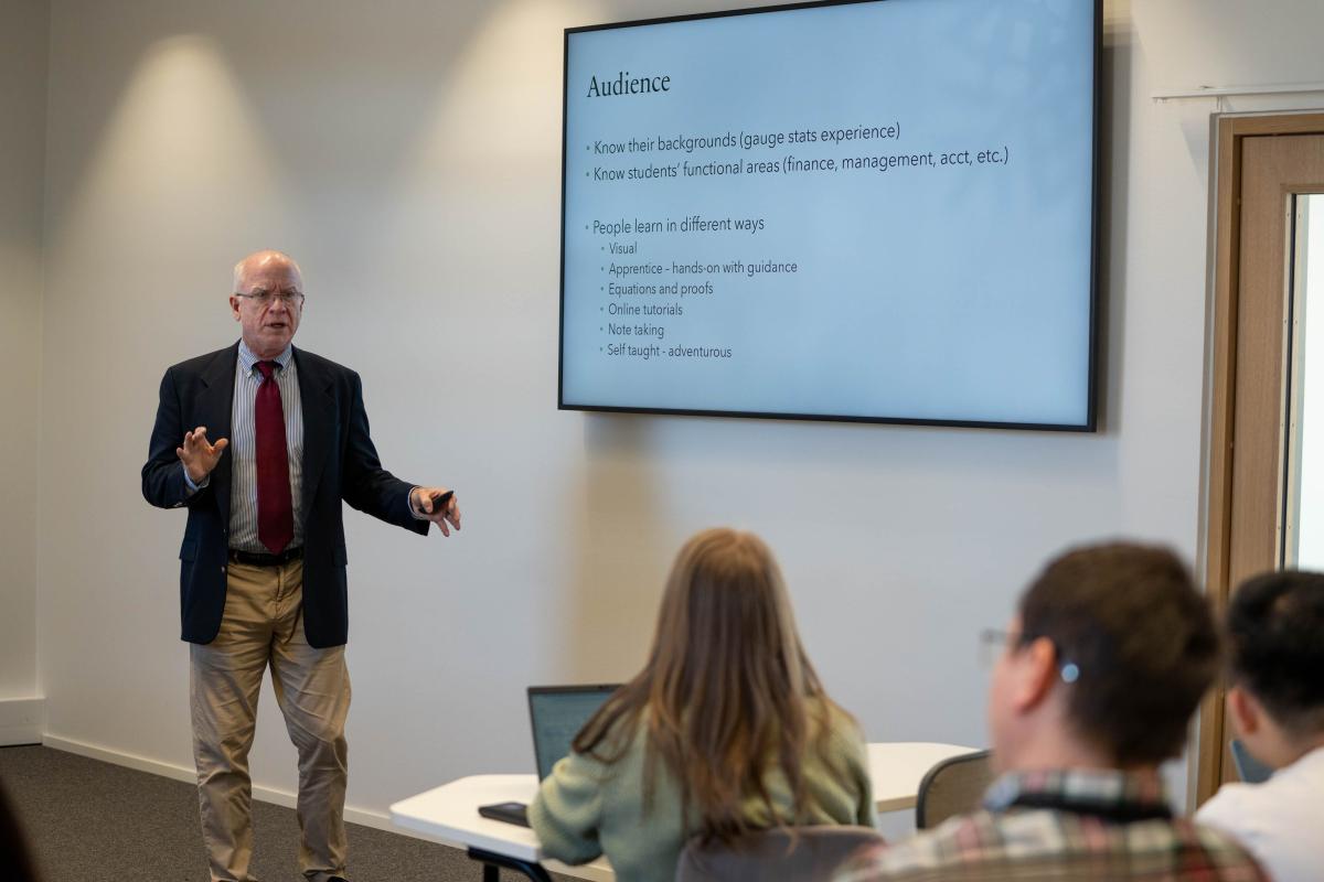 Prof. Miller at the seminar