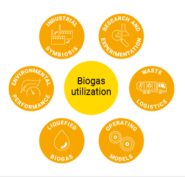 biogas utilisation, key areas