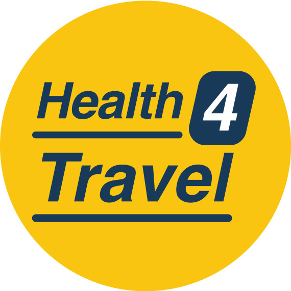Health4Travel:in  pyöreä Logo. 