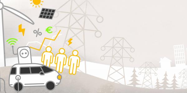digitaalista energiaa tuulivoimala sähköauto