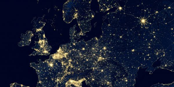 Satelliittikuva Euroopasta