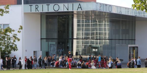 Students at campus in 2019