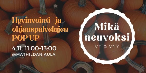 Hyvinvointi- ja ohjauspalveluiden pop up