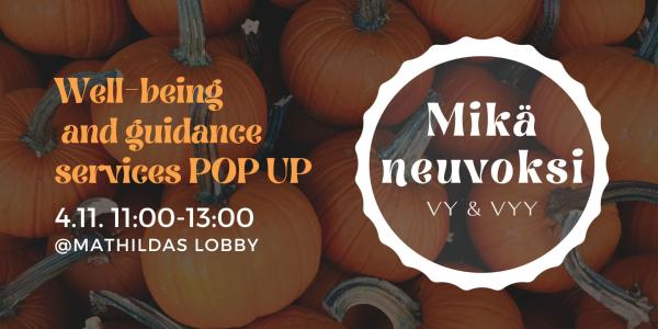 Well-being and Guidance Services pop up