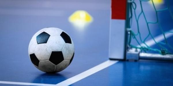 Indoor soccer ball and goal