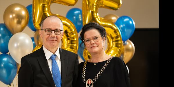 Professori Heikki Mannila ja rehtori Minna Martikainen