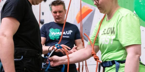 Teaching rock climbing