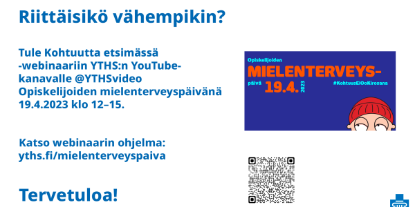 Opiskelijoiden mielenterveyspäivän 2023 webinaari