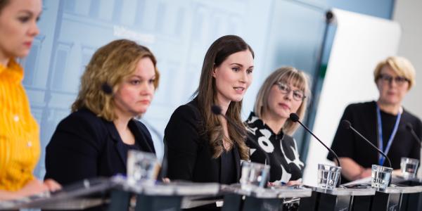 Arkistokuva Valtioneuvoston tiedotustilaisuus koronasta vuonna 2020 kuva: VNK Flickr CC