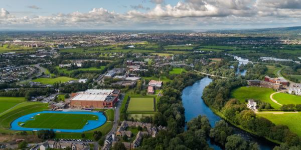 Ilmakuva Limerickin yliopistosta Irlannissa